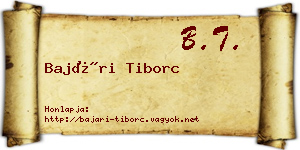 Bajári Tiborc névjegykártya